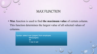 AGGREGATE FUNCTION.pptx