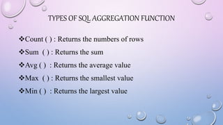 AGGREGATE FUNCTION.pptx