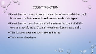 AGGREGATE FUNCTION.pptx