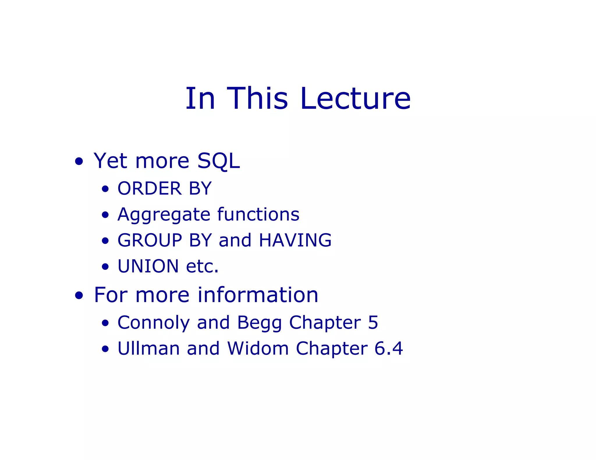 Aggregate functions in sql | PDF