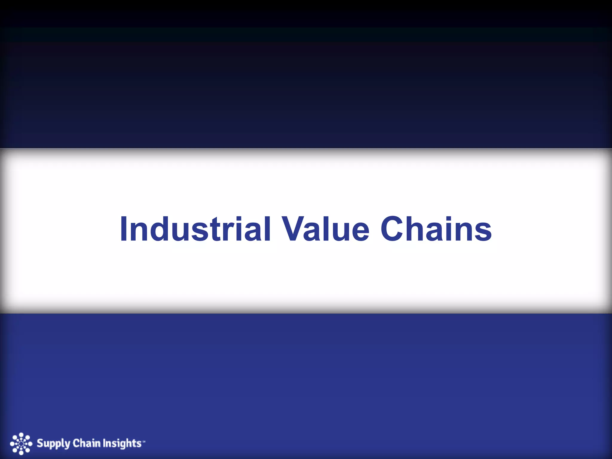 Industrial Value Chains
 
