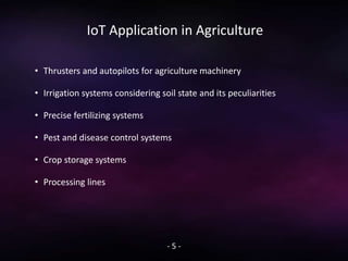 IoT in Agriculture | PPTX