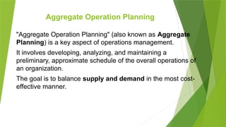 Comprehensive Guide to Aggregate Operation Planning in Business ...