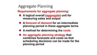 Aggregate planning | PPTX | Logistics | Business
