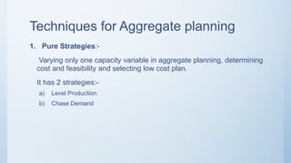 Aggregate Planning | PPTX