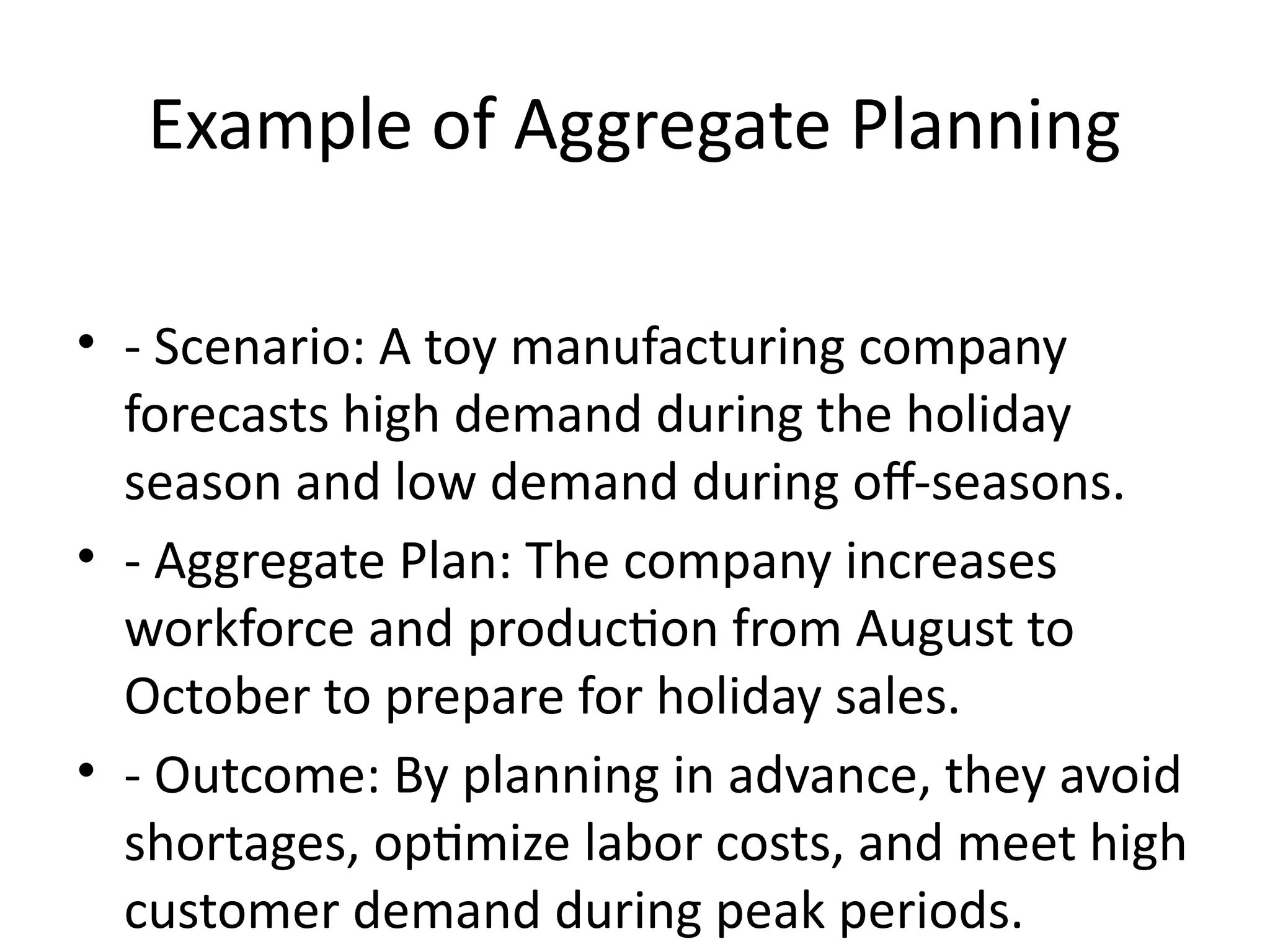 Aggregate planning presentation in the operation management ppt