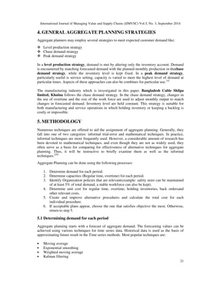 Aggregate planning using transportation method a case study in cable ...