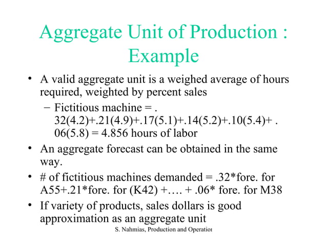 Aggregate Production Planning | PPT