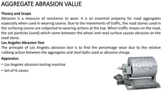Aggregates types and test as per Indian Standard | PPTX