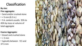 Aggregates types and test as per Indian Standard | PPTX