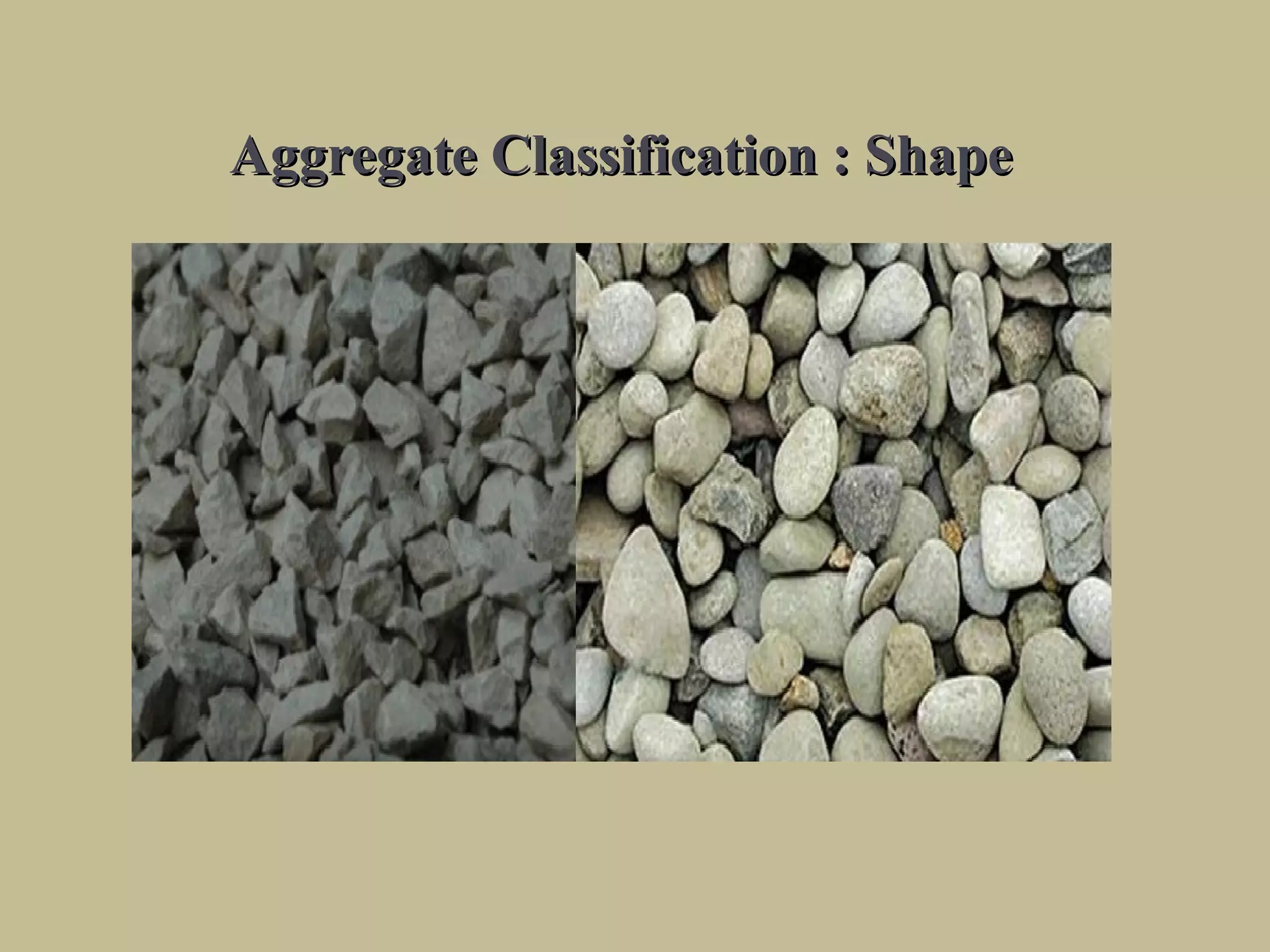 Aggregate Classification : ShapeAggregate Classification : Shape
 