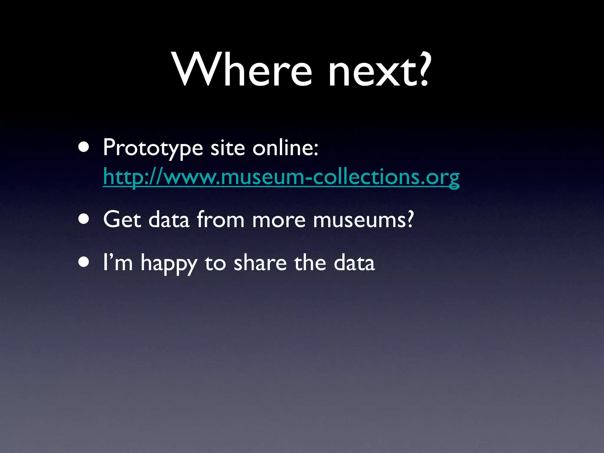Exploring Museum Collections Online: The Quantitative Method