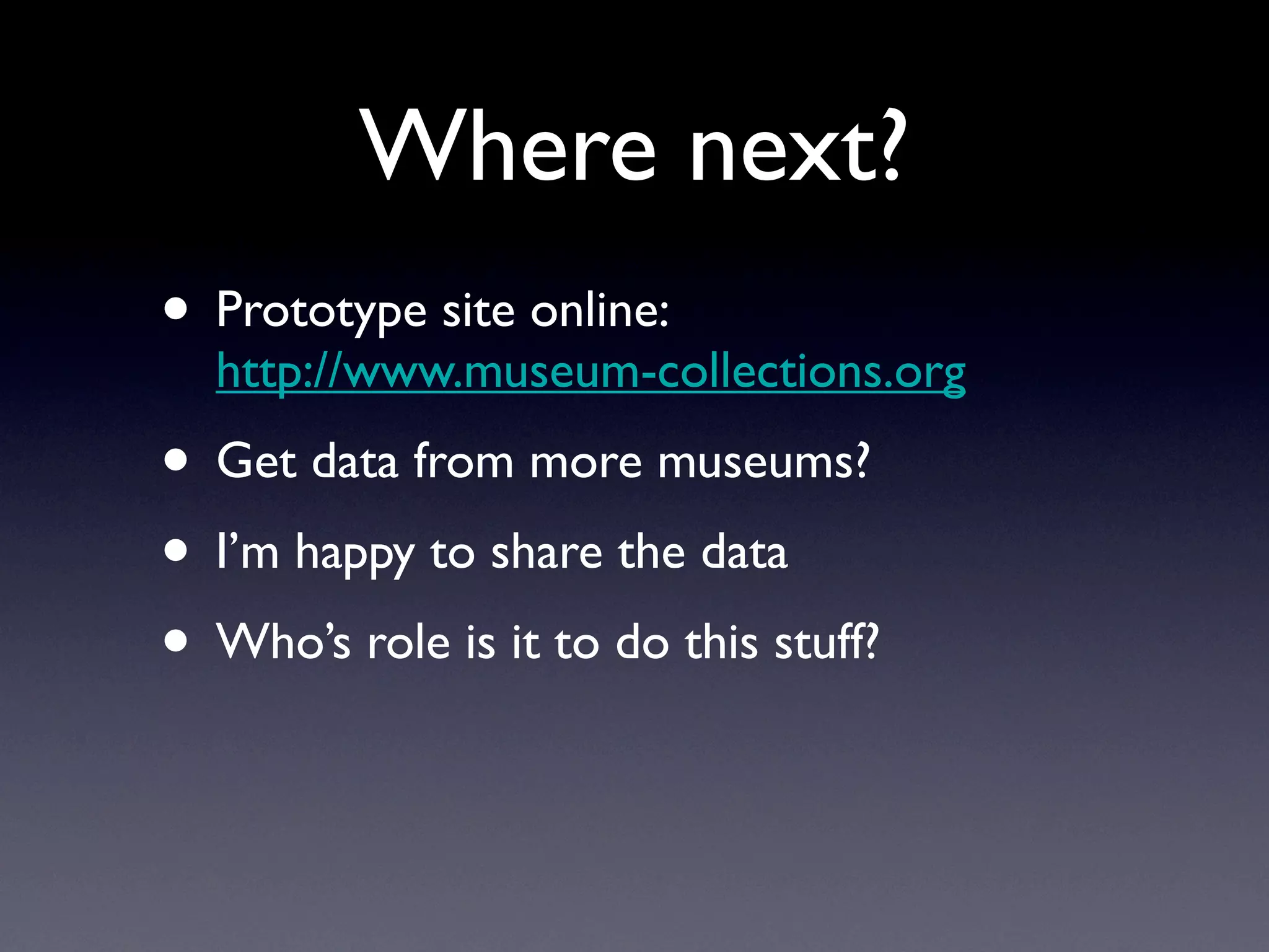 Exploring Museum Collections Online: The Quantitative Method