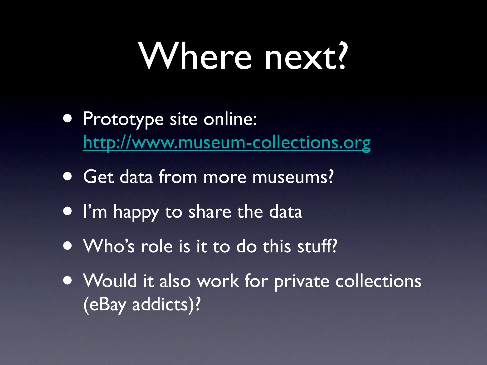 Exploring Museum Collections Online: The Quantitative Method