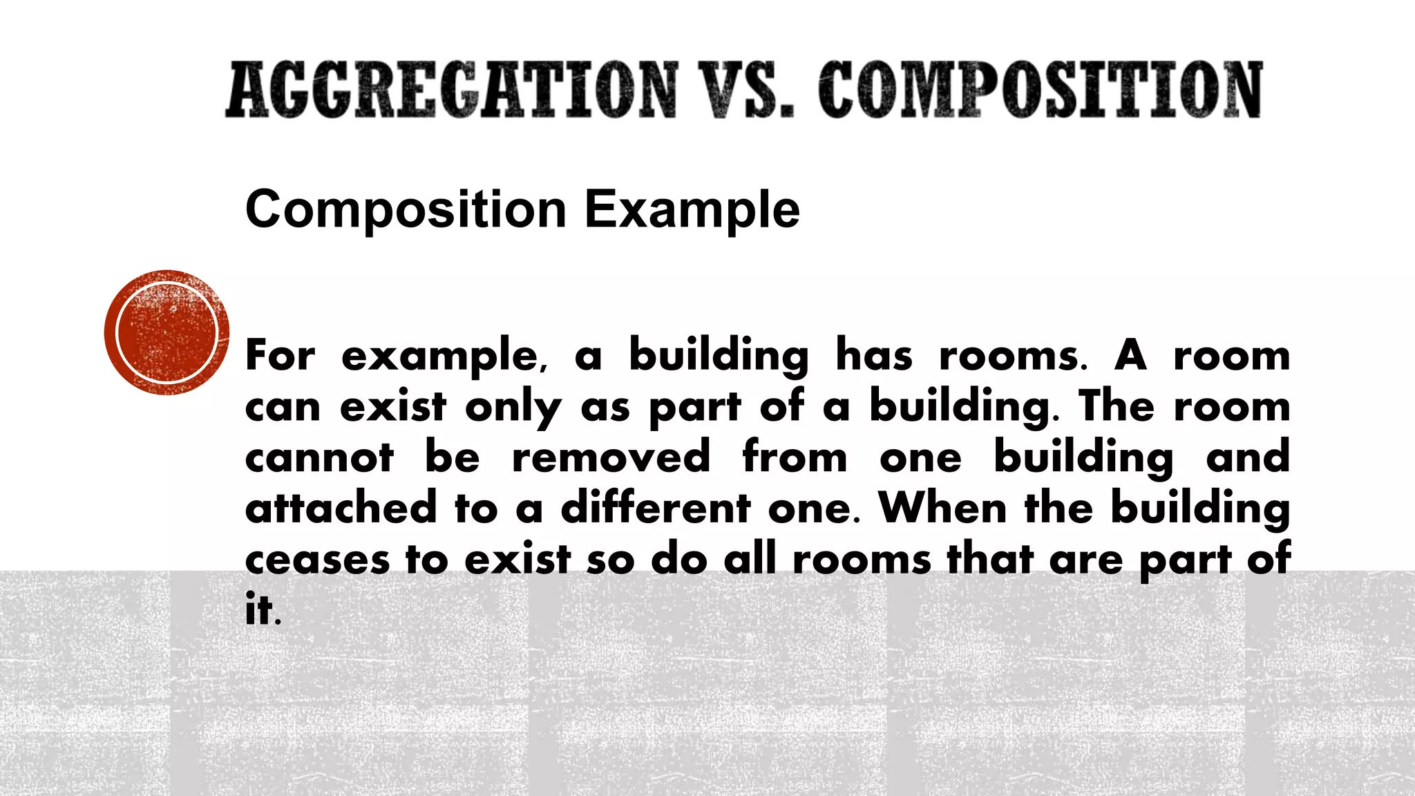 Aggregation v s composition | PPT