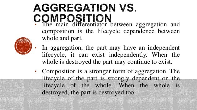 what is difference between composition and aggregation