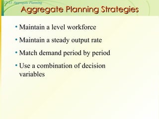 Aggregat planning stevenson | PPT