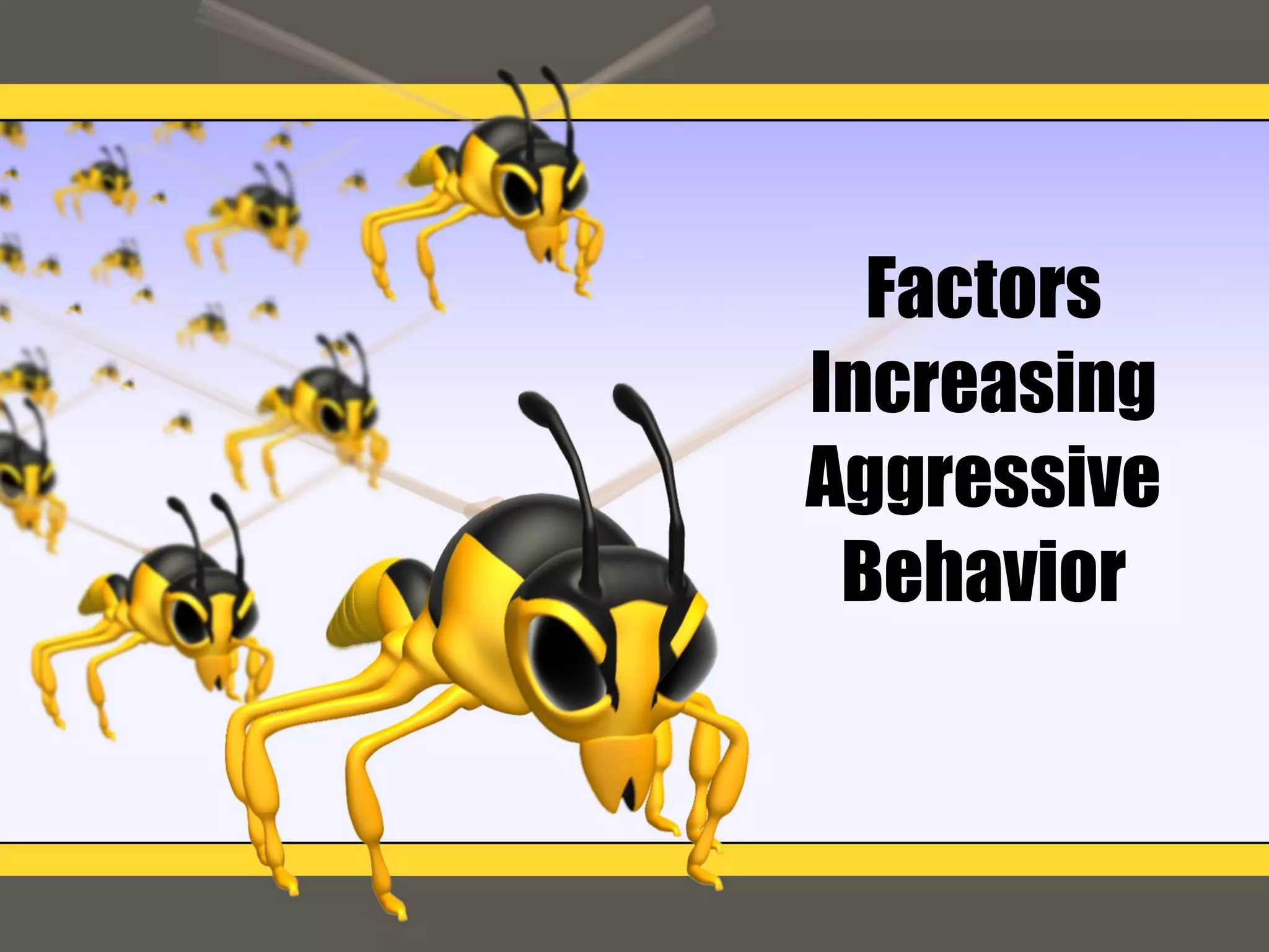 Factors Increasing Aggressive Behavior 
