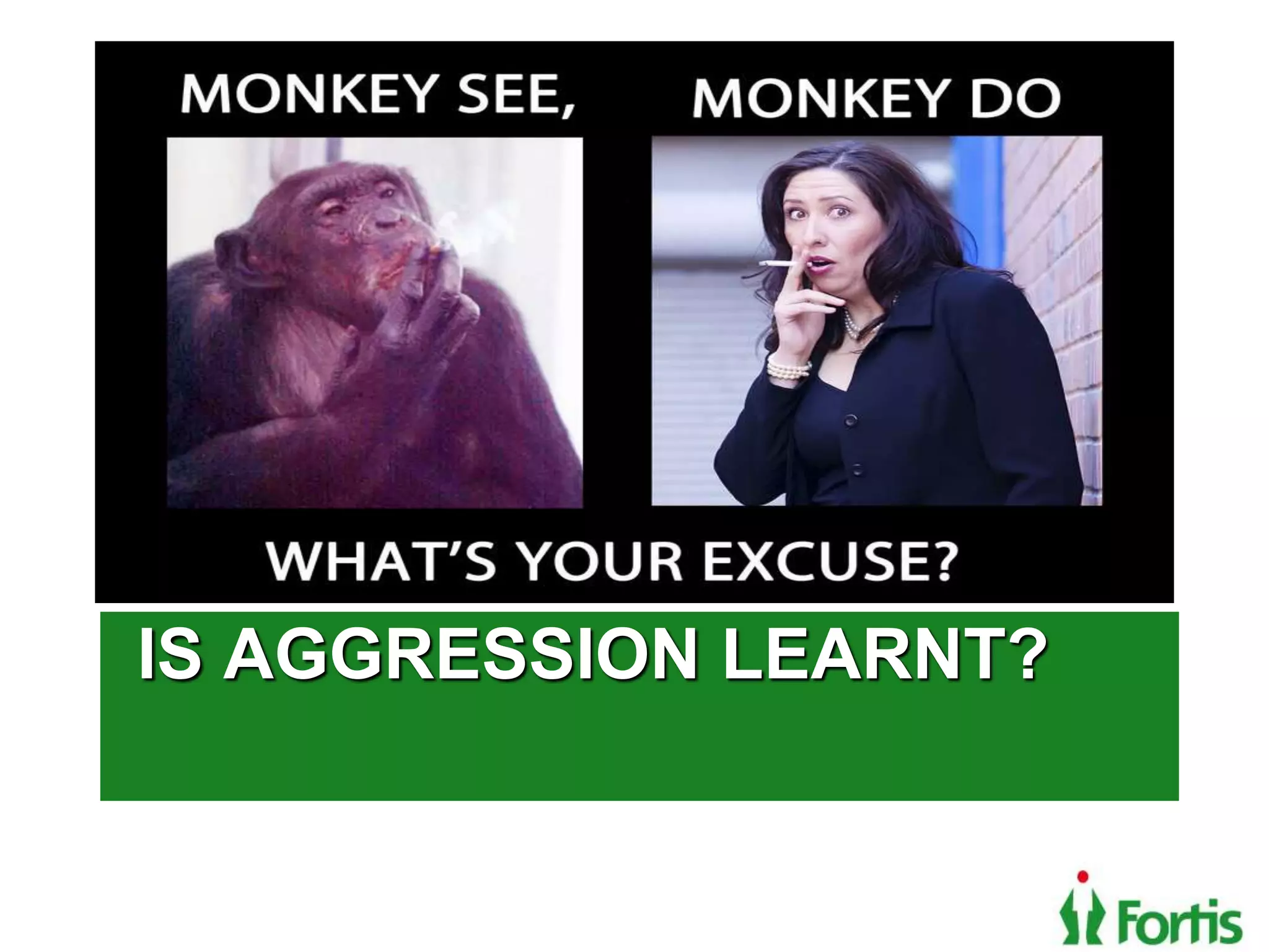 Click to edit Master title style
IS AGGRESSION LEARNT?
 