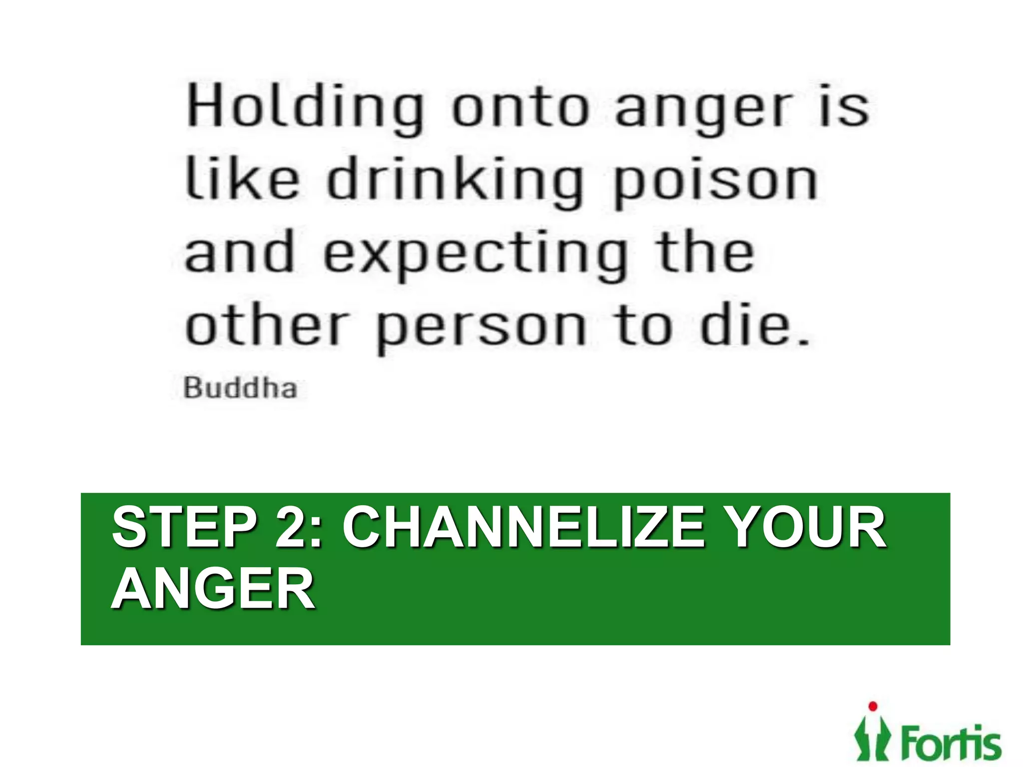 Click to edit Master title style
STEP 2: CHANNELIZE YOUR
ANGER
 
