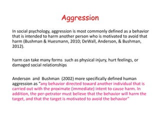 management of aggression | PPT