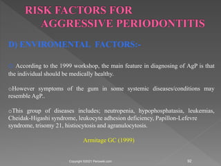 Aggressive periodontitis | PPTX