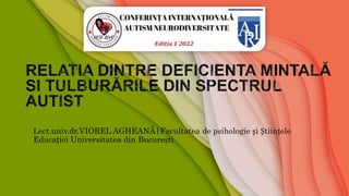 Lect.univ.dr.VIOREL AGHEANĂ|Facultatea de psihologie și Științele
Educației Universitatea din București
 