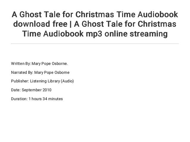 A Ghost Tale for Christmas Time Audiobook download free | A Ghost Tal…