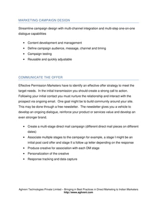 Aghreni Technologies   Direct Marketing