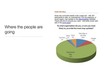 Where the people are
going
 