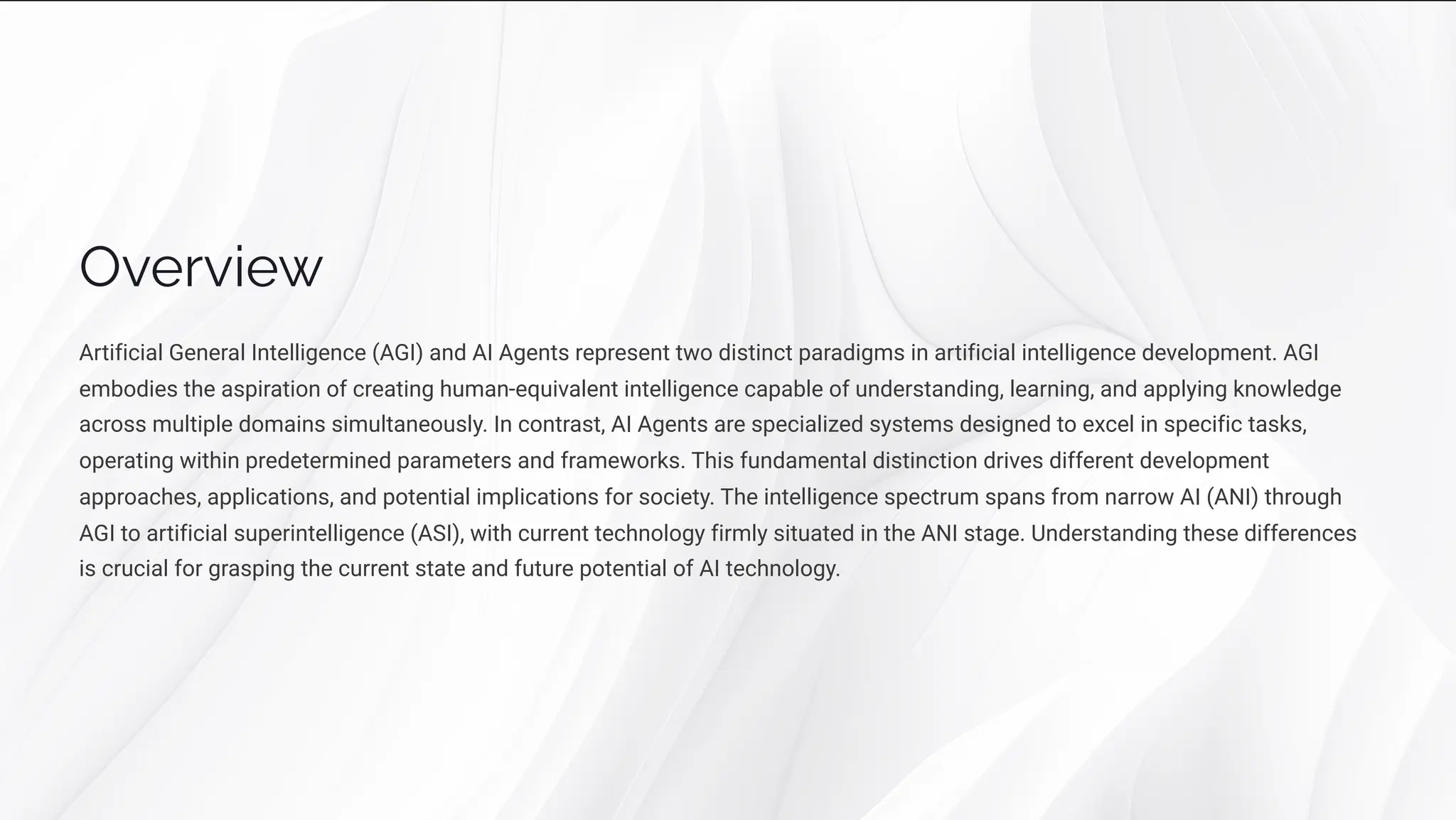 Difference Between AGI vs AI Agents ppt presentation | PPT