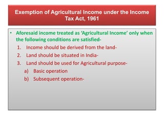 Agicultural income | PPT