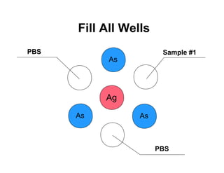 Fill All Wells
PBS                     Sample #1
            As




           Ag
      As          As



                       PBS
 