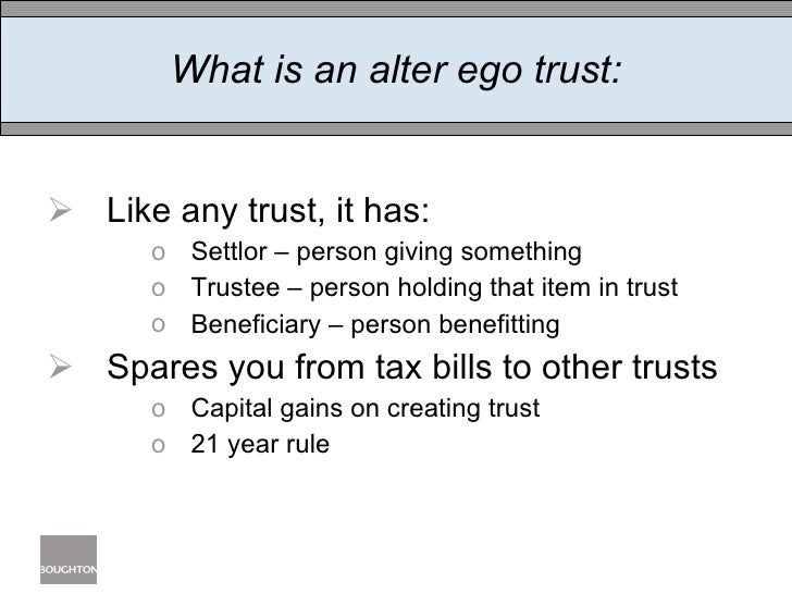 A Gift To Yourself Considering An Alter Ego Trust