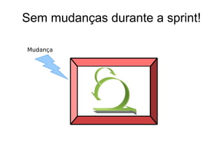 Sem mudanças durante a sprint!

Mudança
 