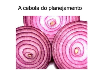 A cebola do planejamento
 