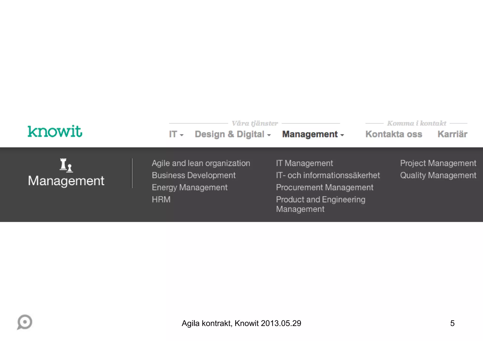 Agila kontrakt, Knowit 2013.05.29 5
 