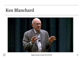 Ken Blanchard
15Agila kontrakt, Knowit 2013.05.29
 