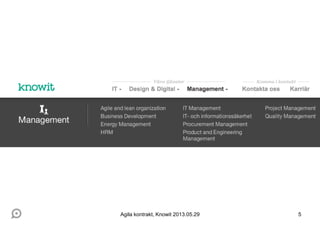 Agila kontrakt, Knowit 2013.05.29 5
 