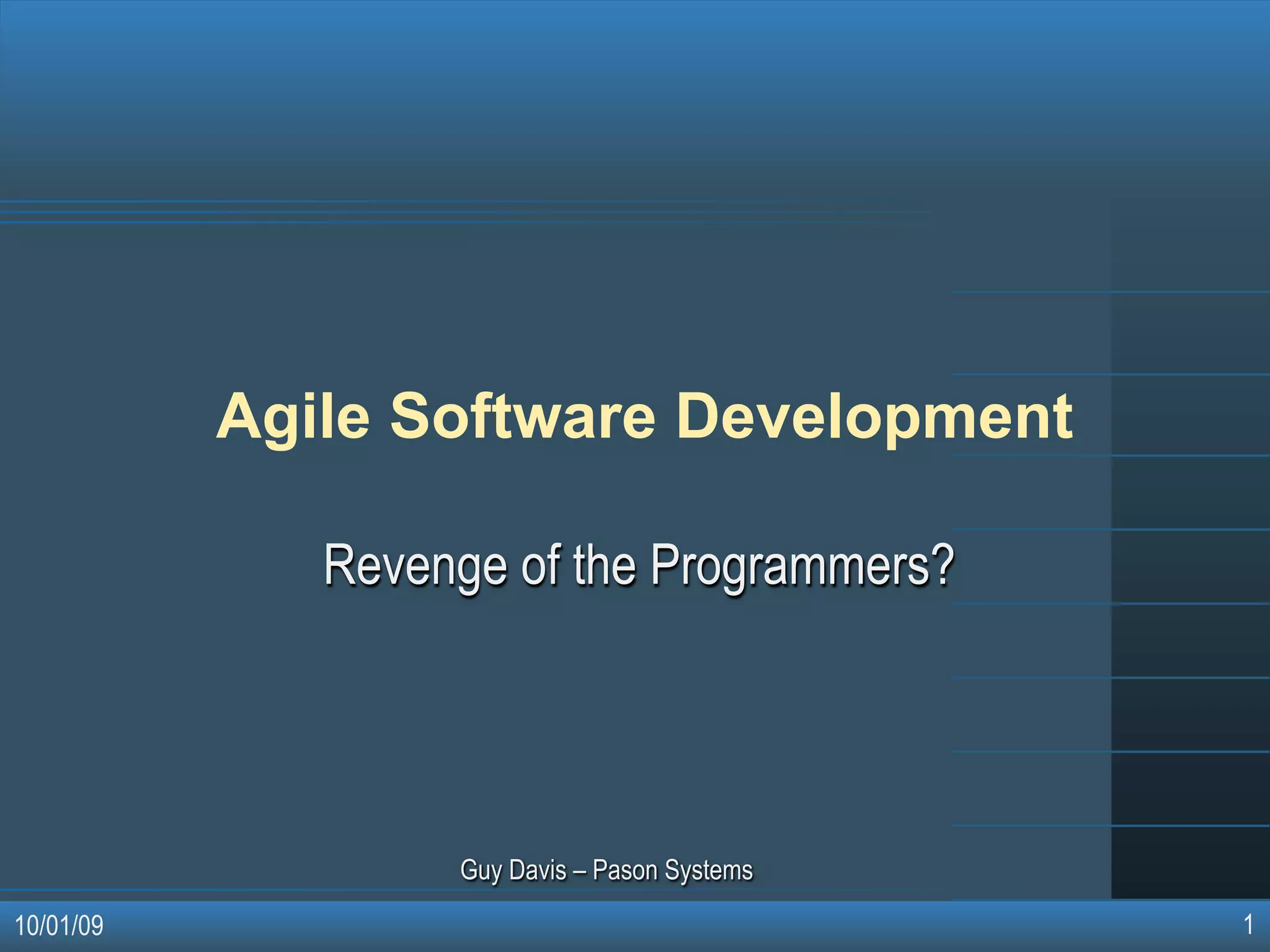 Agile Software Development Methodologies