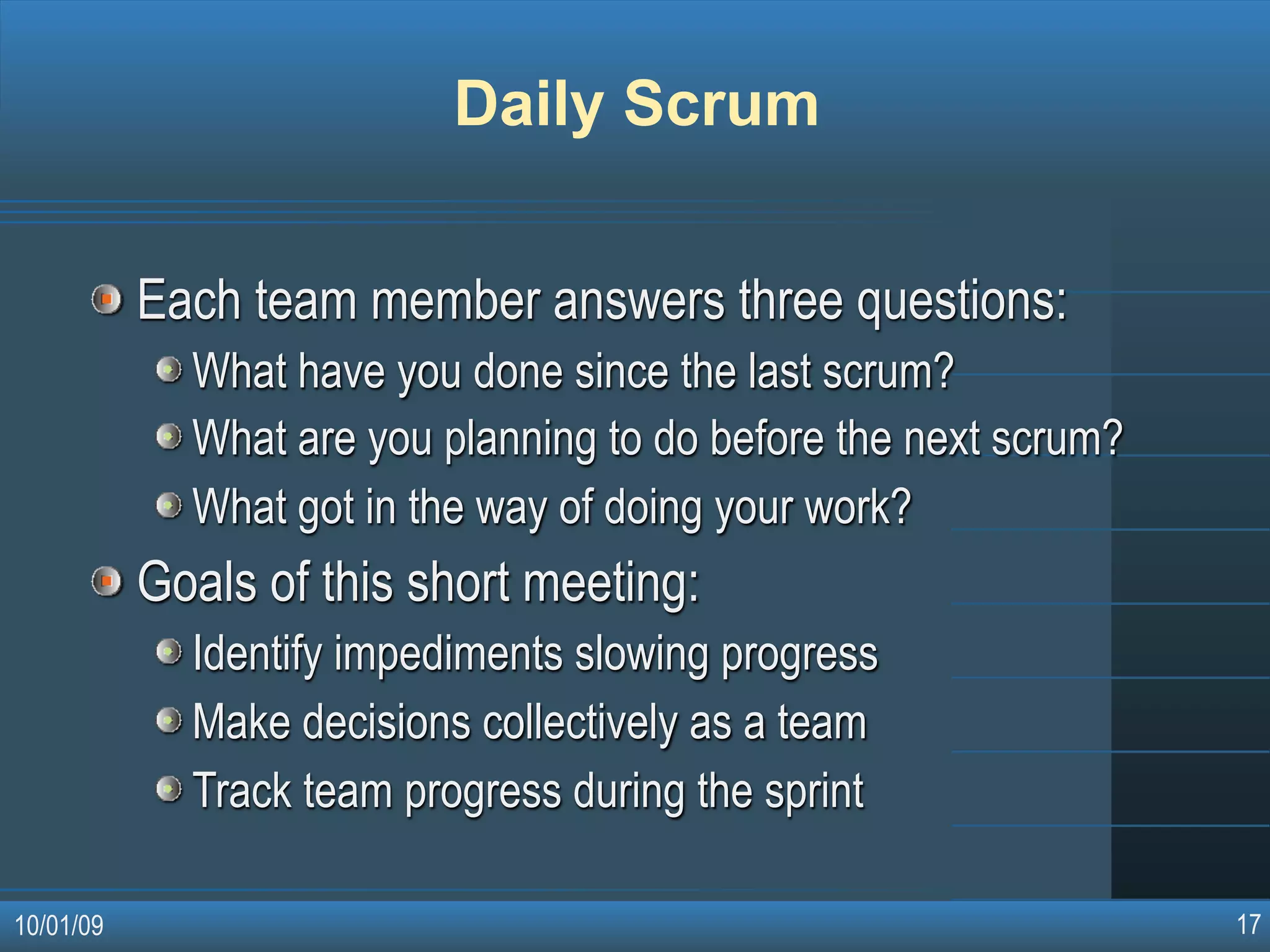 Agile Software Development Methodologies