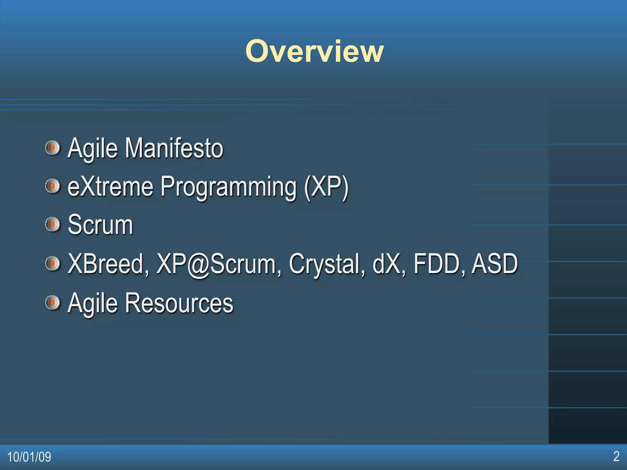 Agile Software Development Methodologies