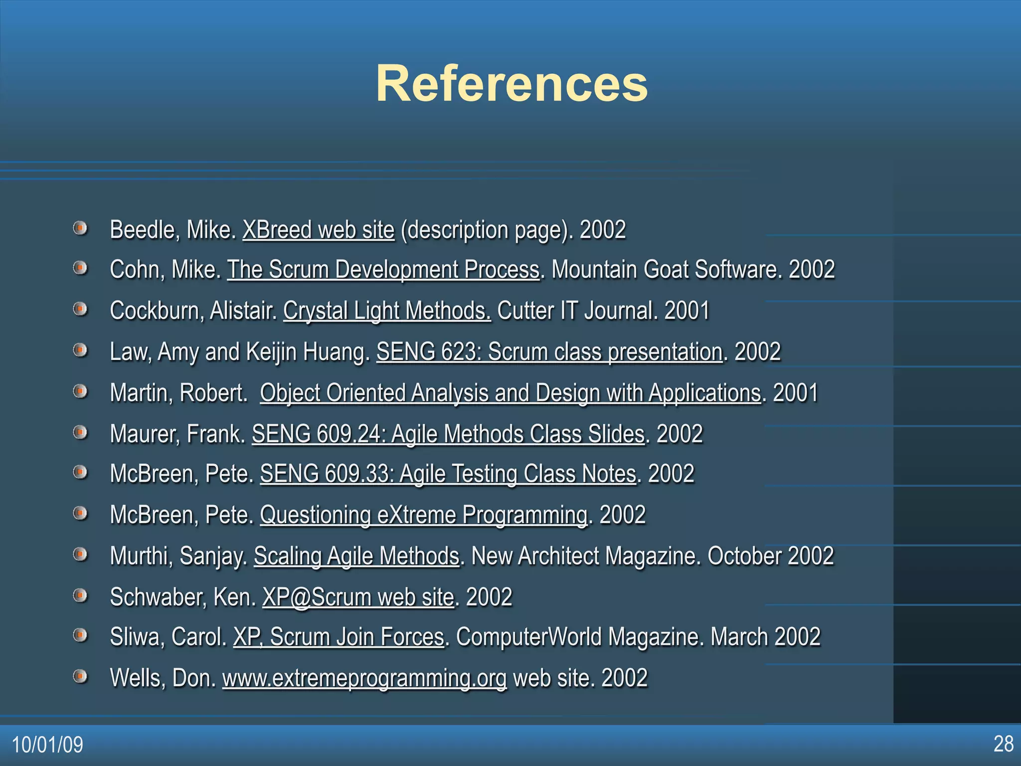 Agile Software Development Methodologies