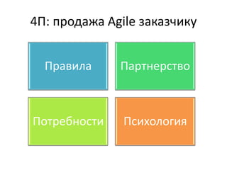 4П: продажа Agile заказчику<br />