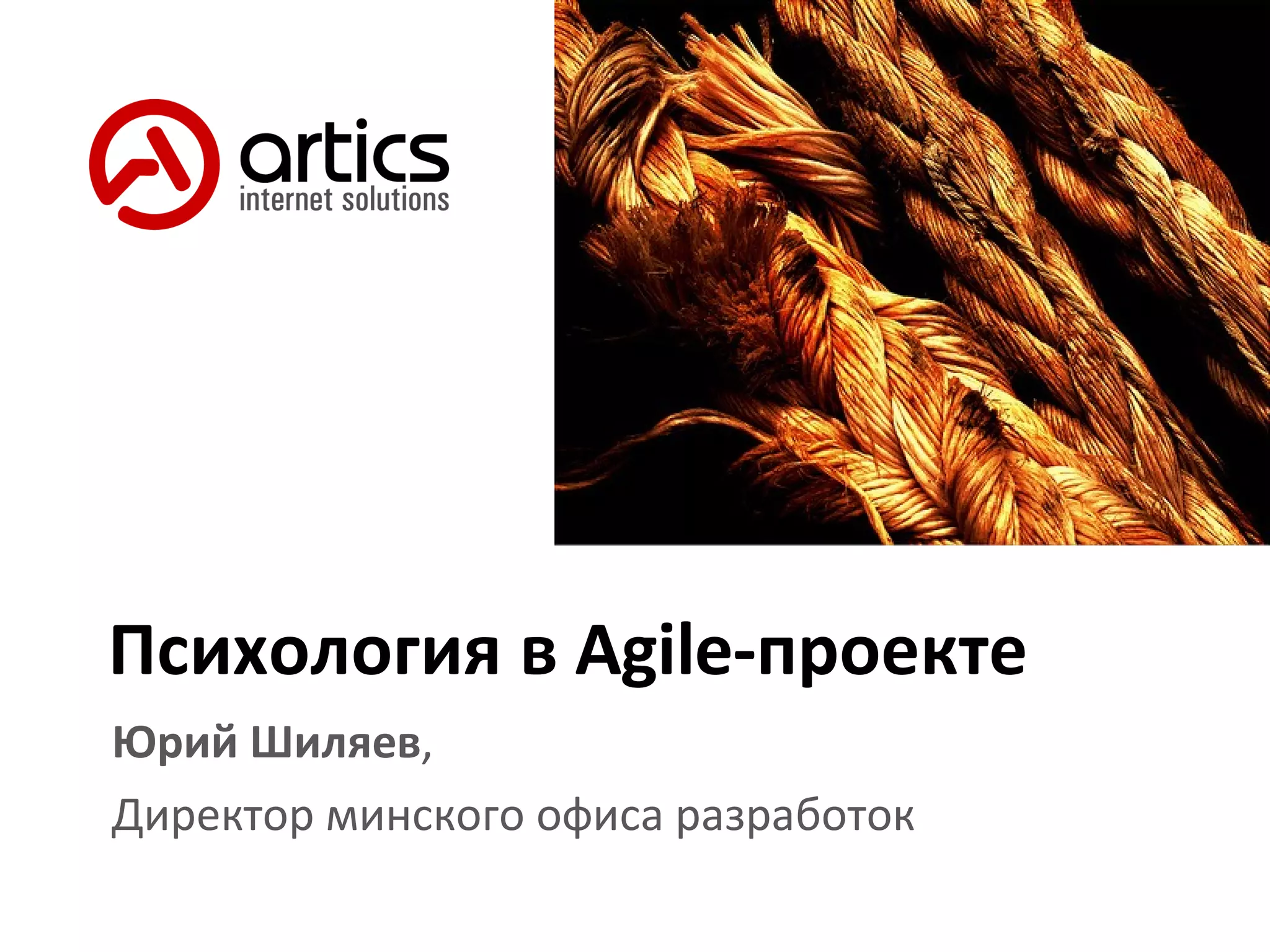 Психология в  Agile -проекте Юрий Шиляев , Директор минского офиса разработок 