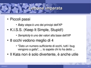 Esempio di code kata | PDF
