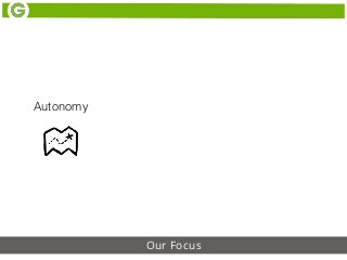Our Focus
Autonomy
 