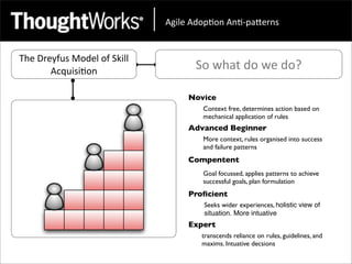 !"#$%&!'()*(+&!+*,)-.%/+0&


The	
  Dreyfus	
  Model	
  of	
  Skill	
  
          Acquisi<on                              ...