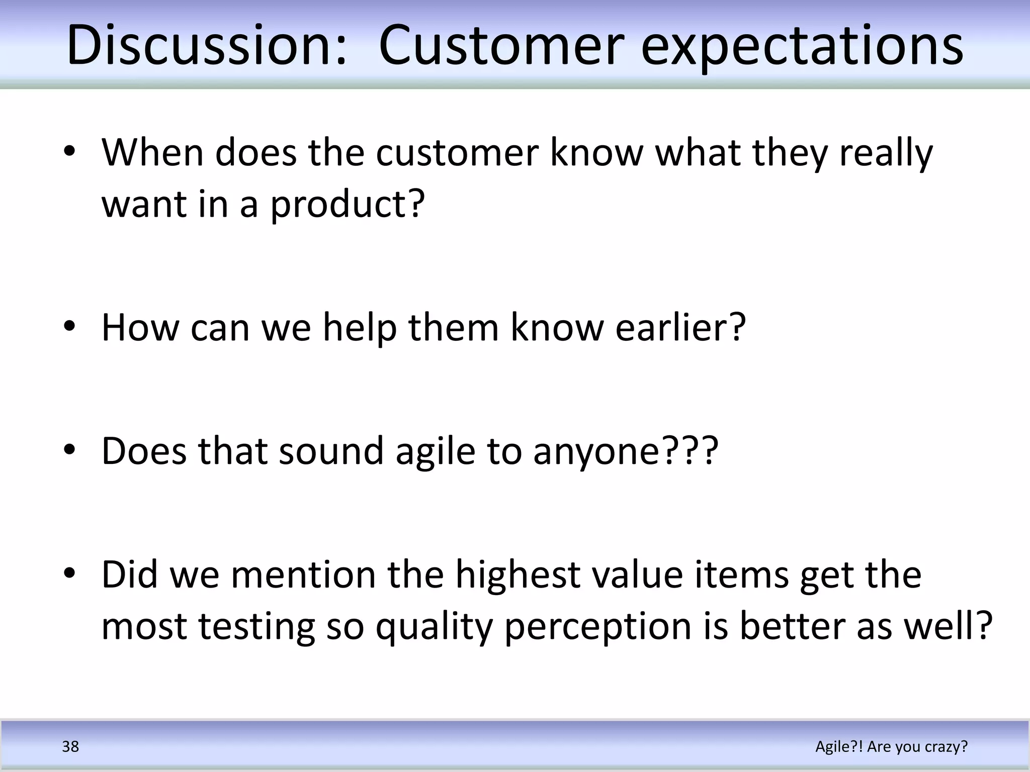 Can act as a process coach and help team improve the processTeamThe team that will create the product