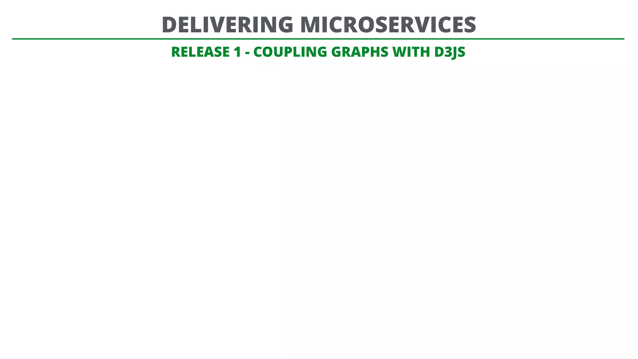 RELEASE 1 - COUPLING GRAPHS WITH D3JS
DELIVERING MICROSERVICES
 